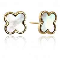 ECARLA kolczyki ze stali szlachetnej platerowanej 14k złotem KONICZYNKA KST3388