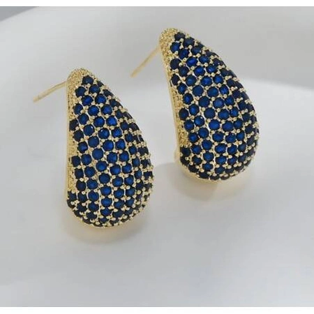 ECARLA kolczyki ze stali szlachetnej platerowanej złotem KST3299