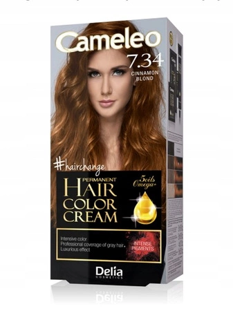 DELIA Cameleo farba do włosów permanentna 7.34 Cinnamon Blond Omega+