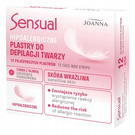 JOANNA Sensual plastry do depilacji twarzy hipoalergiczne 12szt
