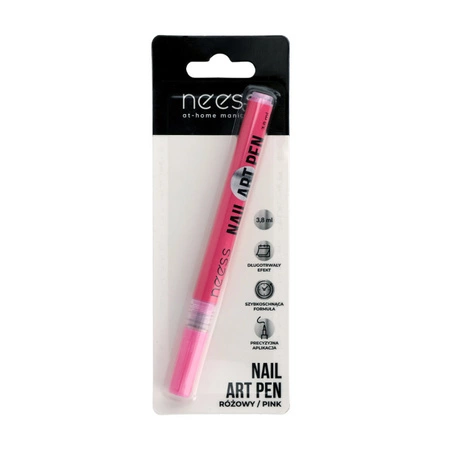NESS Nail Art Pen pisak do zdobienia paznokci Różowy 2454 3,8ml
