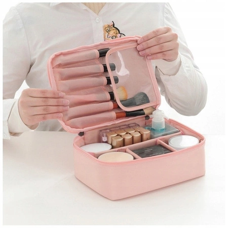 ECARLA kosmetyczka rozkładana, organizer Czarna KS30CZ