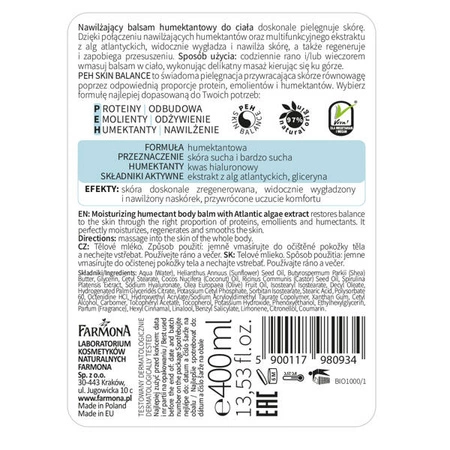 FARMONA my Bio humektantowy balsam do ciała nawilżający Algi atlantyckie 400ml