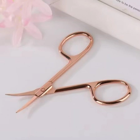 ECARLA nożyczki kosmetyczne do skórek paznokci 9cm Różowe złoto AK12