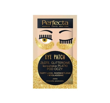 DAX Perfecta Eye Patch płatki pod oczy Złote Glitterowe 2szt
