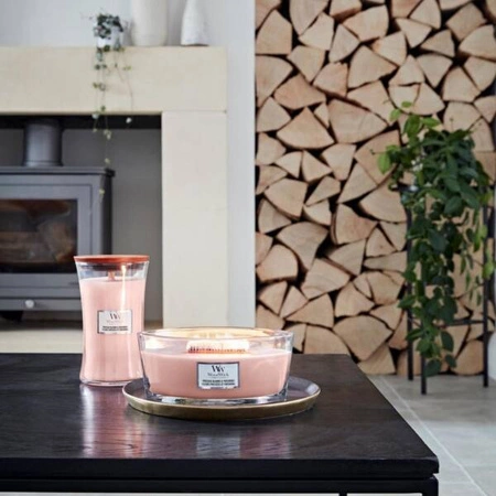 WOODWICK Core Hearthwick świeca w słoiku elipsa PPRESSED BLOOMS & PATCHOULI 453g