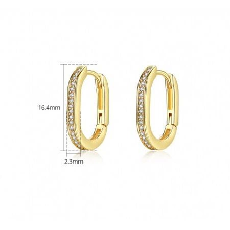 ECARLA kolczyki ze stali szlachetnej platerowanej złotem KST2853