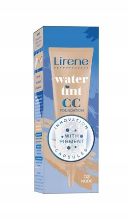 LIRENE Water Tint CC podkład 02 Nude 25ml TERMIN 03-2026