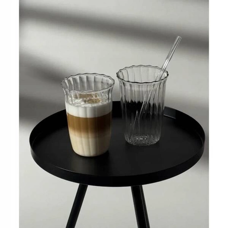 ECARLA szklanka ryflowana do kawy, drinków 420ml SZK54 1szt