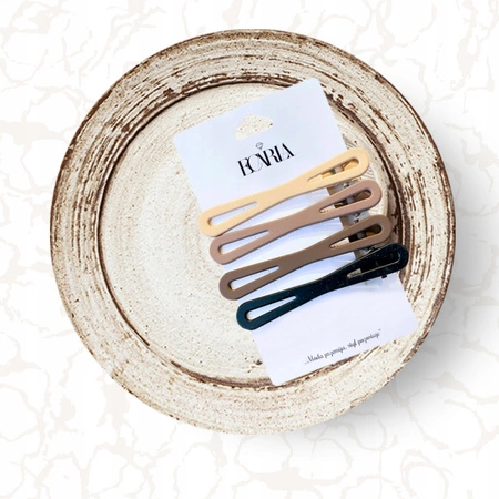 ECARLA zestaw spinek do włosów 4szt Brązy SP211