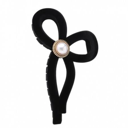 ECARLA spinka-klamra do włosów Vintage Velvet Czarna z perłą SP336