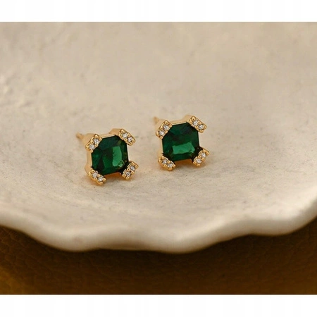 ECARLA kolczyki ze stali szlachetnej platerowanej 14k złotem KST3416