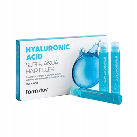 FARMSTAY Hyaluronic Acid Super Aqua Hair Filler ampułka do włosów 10x13ml 