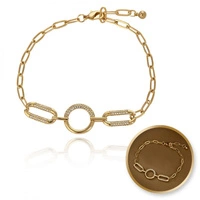 ECARLA bransoletka na rękę ze stali chirurgicznej pozłacanej BST1558