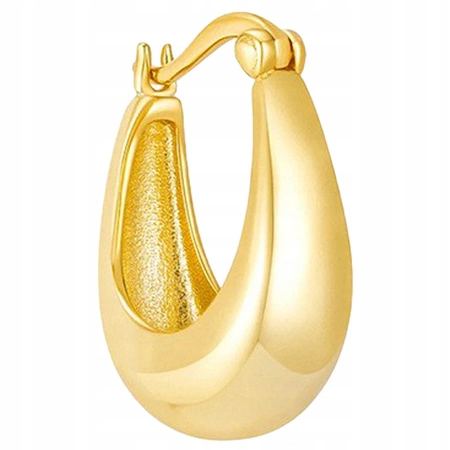 ECARLA kolczyki wiszące ze stali szlachetnej platerowanej złotem KST3122