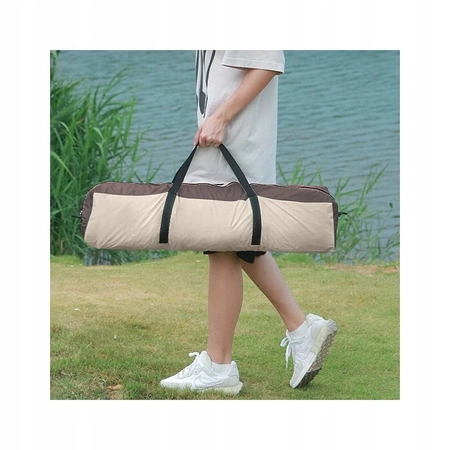 ECARLA namiot kempingowy składany 2-3 osobowy 200x140x115cm Kremowy BAL12K