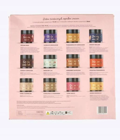 HISKIN Merry Christmas kalendarz adwentowy świeczki 12x15ml, 12x30ml Calender Candle