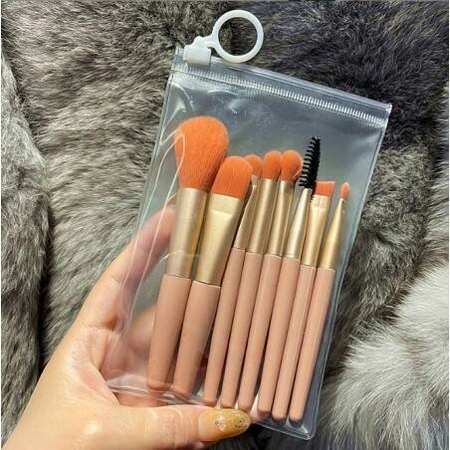 ECARLA zestaw pędzli do makijażu Morelowe PZ29MOR 8szt