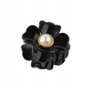 ECARLA spinka-klamra do włosów Kwiat z perełką Czarny SP355CZ