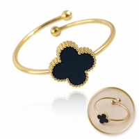 ECARLA pierścionek ze stali chirurgicznej platerowanej złotem PST951