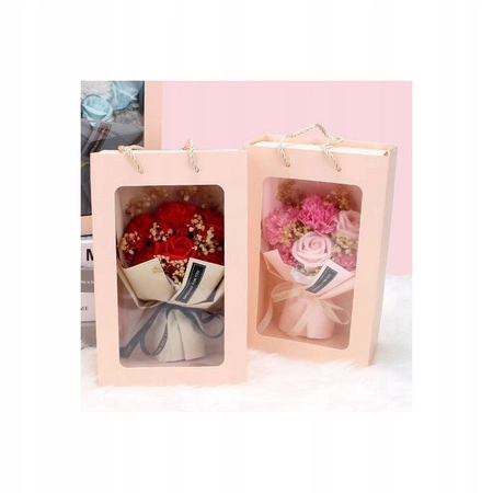 ECARLA bukiet zapachowych kwiatów mydlanych w pudełku 6szt Czerwone BUK09CZE