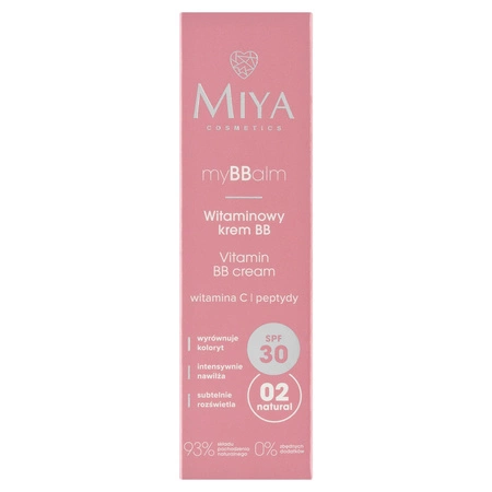 MIYA MyBBalm witaminowy krem bb nawilzający 02 natural SPF30 30ml