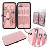 ECARLA zestaw akcesoriów do manicure w etui 12szt Różowy AK20
