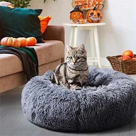 ECARLA legowisko dla kota lub psa grafitowe 60cm Futrzak KOT06