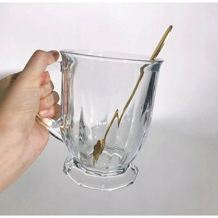 ECARLA kubek z uchem szklanka duża 400ml SZK159