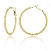 ECARLA kolczyki ze stali szlachetnej platerowanej 14k złotem KOŁA KST3335