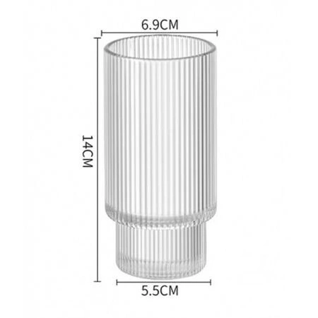 ECARLA zestaw szklanek ryflowanych 4szt 270ml SZK36