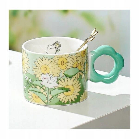 ECARLA kubek kwiatowy zielony KB01ZIE 280ml 1szt