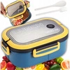 ECARLA Lunch Box śniadaniówka ze sztućcami 21x14,5x8cm Granat PJM44GRAN