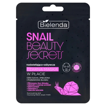 BIELENDA Snail Beauty Secret maska do twarzy w płacie odżywcza 1szt