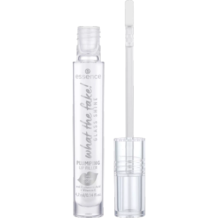 ESSENCE What The Fake! błyszczyk do ust powiększający 01 Glass Shine Plumping Lip Filler 4,2ml