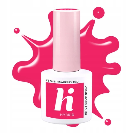 HI HYBRID lakier hybrydowy 374 Strawberry Red 5ml