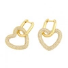 ECARLA kolczyki ze stali szlachetnej platerowanej 14k złotem SERCE KST3318