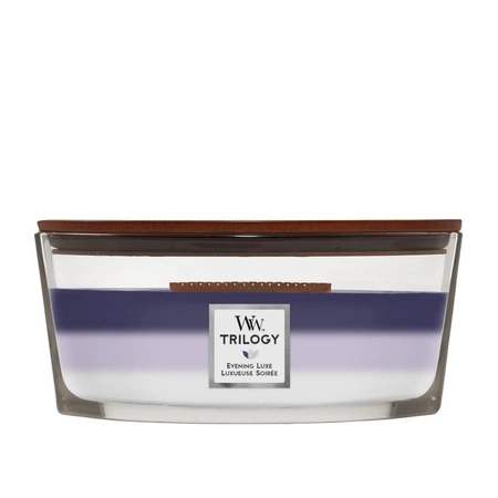 WOODWICK Hearthwick Trilogy świeca w słoiku elipsa EVENING LUXE 453g 