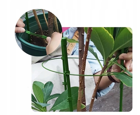 ECARLA podpora pierścieniowa do roślin, kwiatów M 28x45cm ROS21