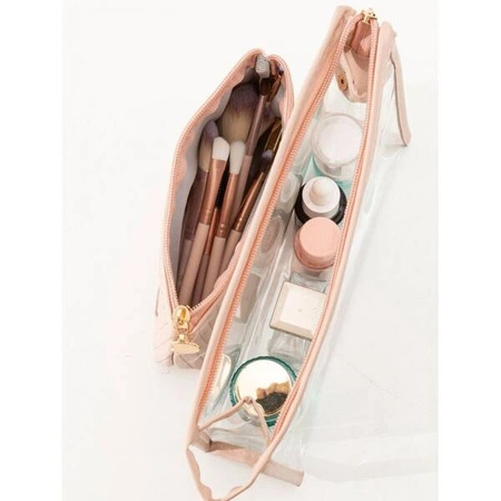 ECARLA zestaw 2 kosmetyczek Pudrowy róż KS102WZ2