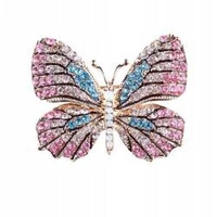 ECARLA broszka kryształowa Pastelowy Motyl BZ156