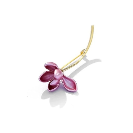 ECARLA broszka ozdobna Różowy Lotos BZ195