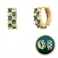 ECARLA kolczyki ze stali szlachetnej platerowanej złotem KST3293