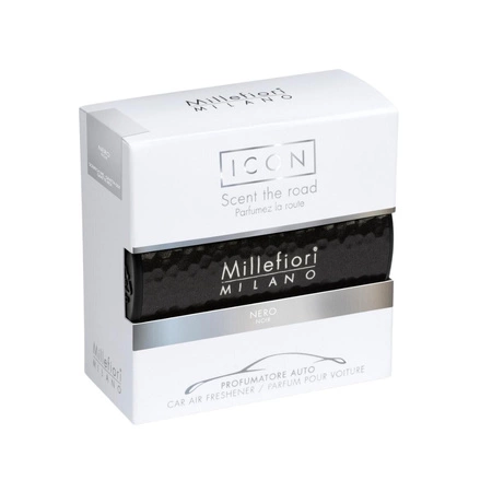 MILLEFIORI MILANO Car Icon Metal Shades odświeżacz do samochodu Nero 50g