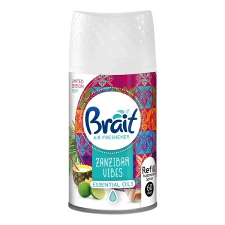 BRAIT Essential Oils wkład do automatycznych odświeżaczy powietrza Zanzibar Vibes 250ml 