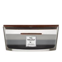 WOODWICK Hearthwick Trilogy świeca w słoiku elipsa WARM WOODS 453g
