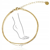 ECARLA bransoletka na stopę ze stali chirurgicznej platerowanej BST1523