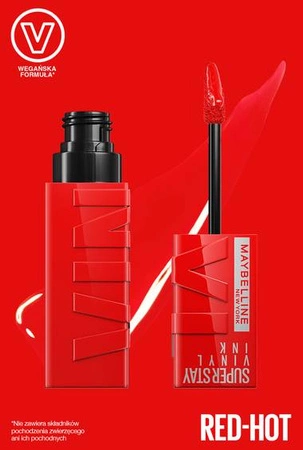 MAYBELLINE Super Stay Vinyl Ink pomadka do ust 025 Red Hot 4,2ml