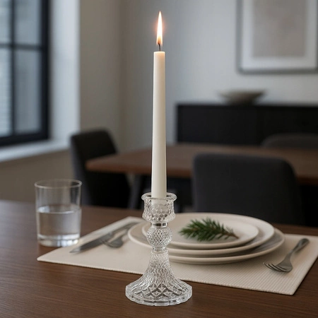 ECARLA świecznik dekoracyjny szklany Glamour 10cm SW10