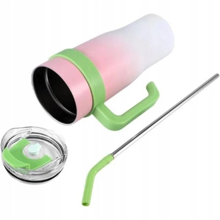 ECARLA kubek termiczny z uchwytem i rurką 1200ml Miętowy BD23ZIE